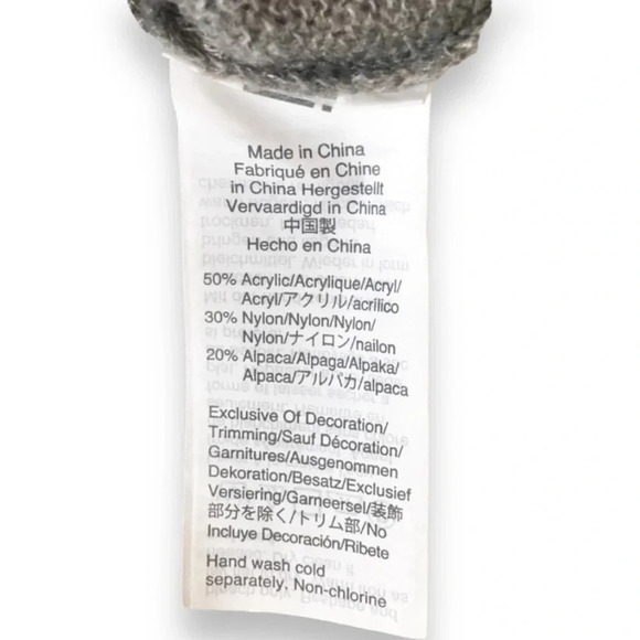 J.Crew Mercantile Lace Sleeve Alpaca Cardigan Sweater - Picture 3 of 5